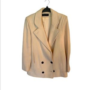 Wellington Fashions Vintage Cream Double Breasted Coat